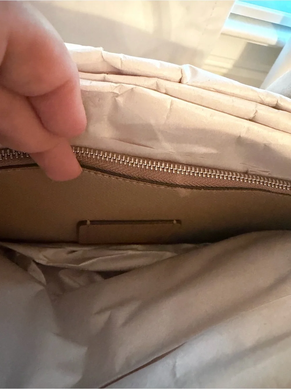 Coach Mollie 25 Tan Signature Tote New